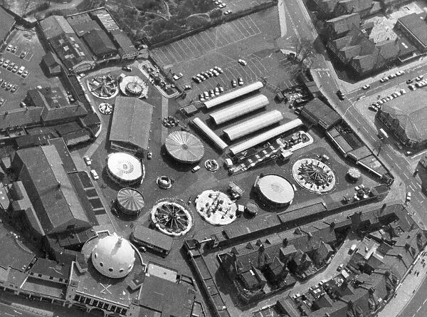 The Spanish City amusement park in Whitley Bay - Aerial view of the site