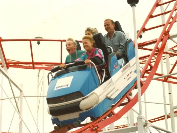 Framed Print : The Spanish City amusement park in Whitley Bay - thrill seekers ride the cyclone Framed Print : The Spanish City amusement park in Whitley Bay - thrill seekers ride the cyclone