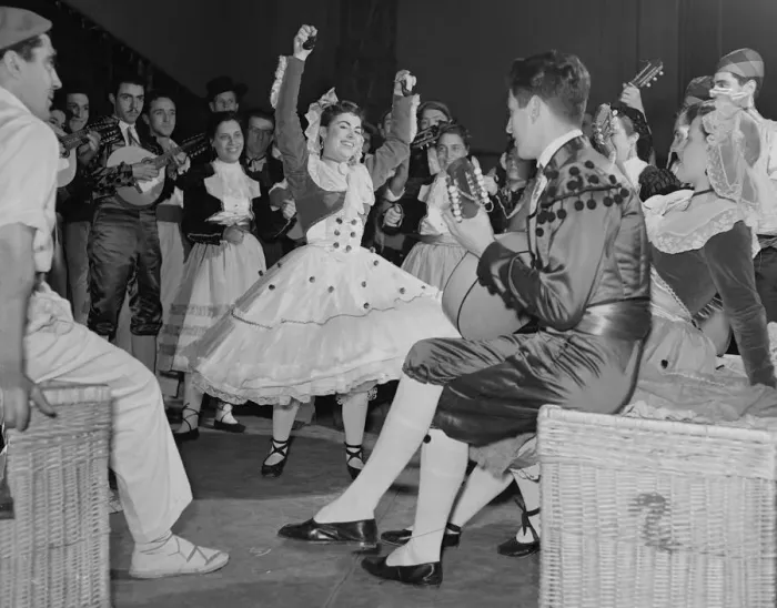 Framed Print : Spanish Dancers Feb 1952 C831 / 2 Framed Print : Spanish Dancers Feb 1952 C831 / 2