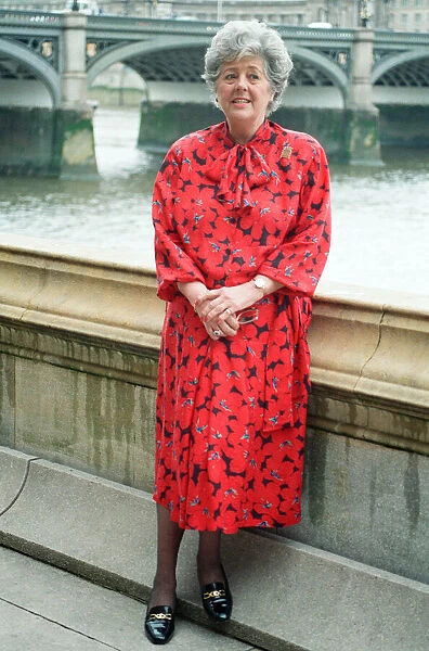 Speaker of the House of Commons Betty Boothroyd at Embankment, London. 27th April 1992