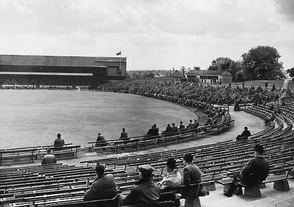 Spectators watching the action at Headingley, the ground of Yorkshire Cricket Club in