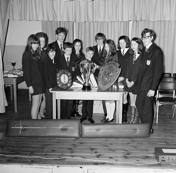 Speech day at Richard Hind School, Stockton. 1971