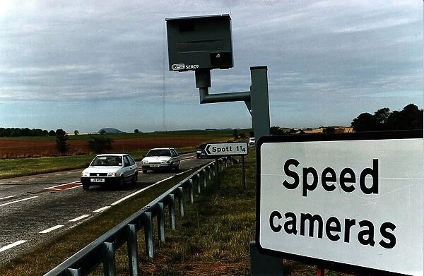 Speed cameras police radar to photograph speeding motorists on A1 Dunbar by pass road