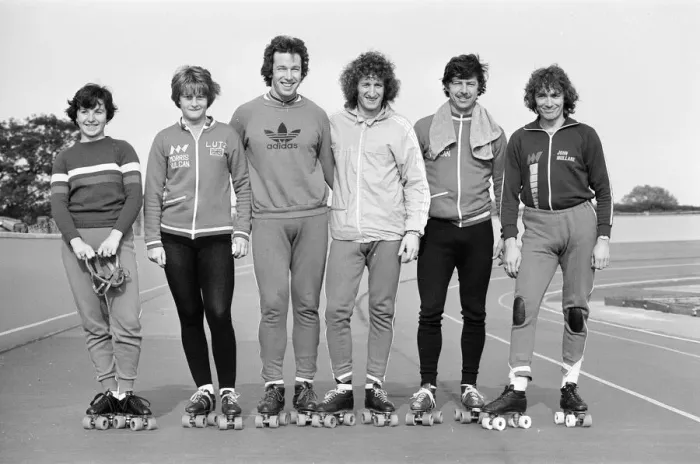 Framed Print : Speed Skating, Reading, Berkshire, England, October 1980