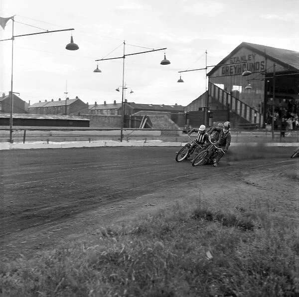 Speedway action at Liverpool World Championship. June 1960 M4380A-002