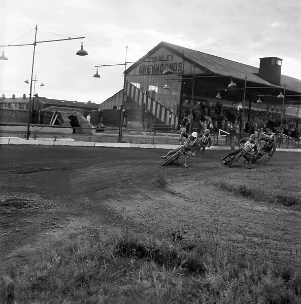 Speedway action at Liverpool World Championship. June 1960 M4380A-012