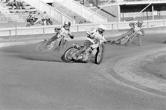 Framed Print : Speedway, World Team Cup Final, White City Stadium, London, 16th September 1979. Action