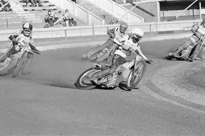 Framed Print : Speedway, World Team Cup Final, White City Stadium, London, 16th September 1979. Action
