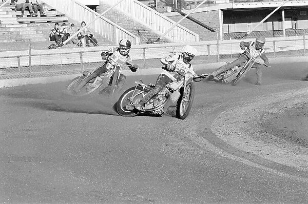 Speedway, World Team Cup Final, White City Stadium, London, 16th September 1979. Action