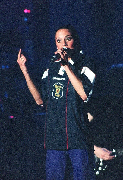 Spice Girls concert SECC Glasgow 5th April 1998 Sporty Spice Mel C on stage at