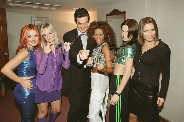 The Spice Girls with Daily Mirror Showbusiness columnist Matthew Wright