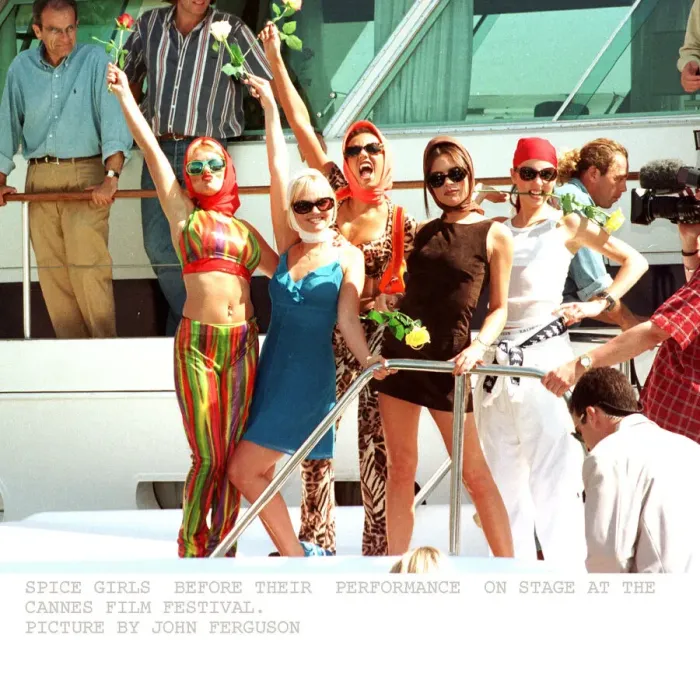 Framed Print : Spice Girls pop group at Cannes Film Festival May 1997 Framed Print : Spice Girls pop group at Cannes Film Festival May 1997