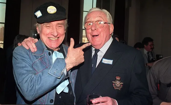 Framed Print : Spike Milligan Actor with Hughie Green at The Imperial War Museum meeting with Framed Print : Spike Milligan Actor with Hughie Green at The Imperial War Museum meeting with