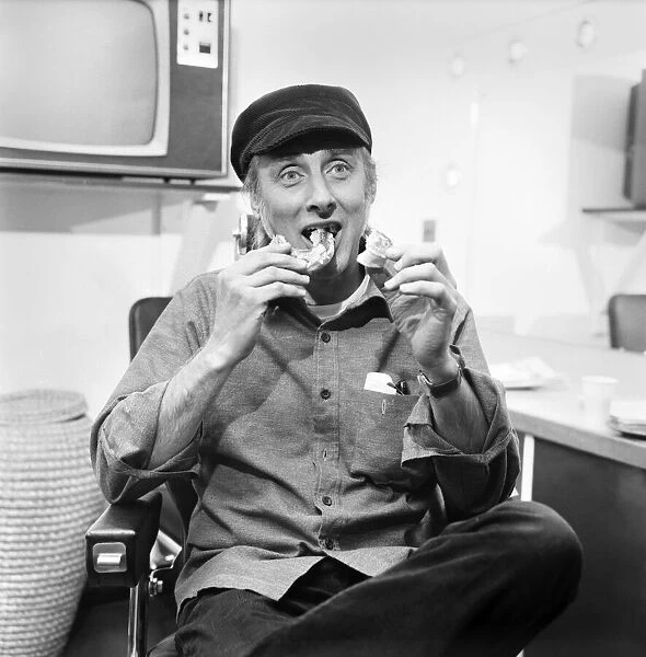 Spike Milligan, during a break in filming for his part in his new TV series as a