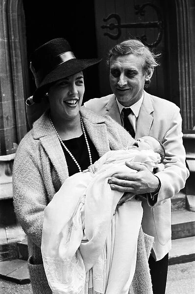 Spike Milligan with wife Paddy holding their daughter, Jane Fionulla Marion