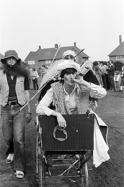 Sponsored Pram Race, Theale, West Berkshire, England, October 1980