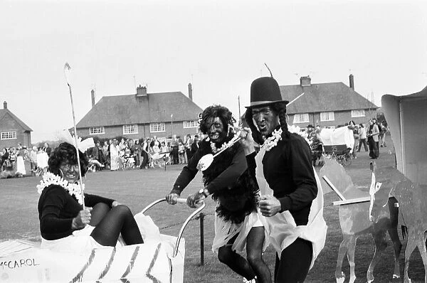 Sponsored Pram Race, Theale, West Berkshire, England, October 1980
