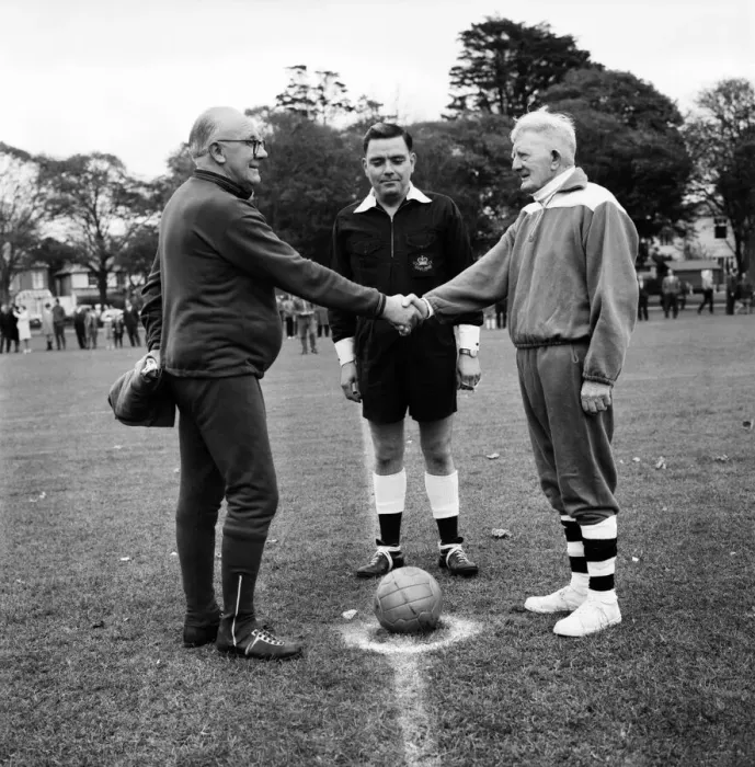 Framed Print : Sport Amateur Football: Family football match at Christchurch between Goodmans Framed Print : Sport Amateur Football: Family football match at Christchurch between Goodmans