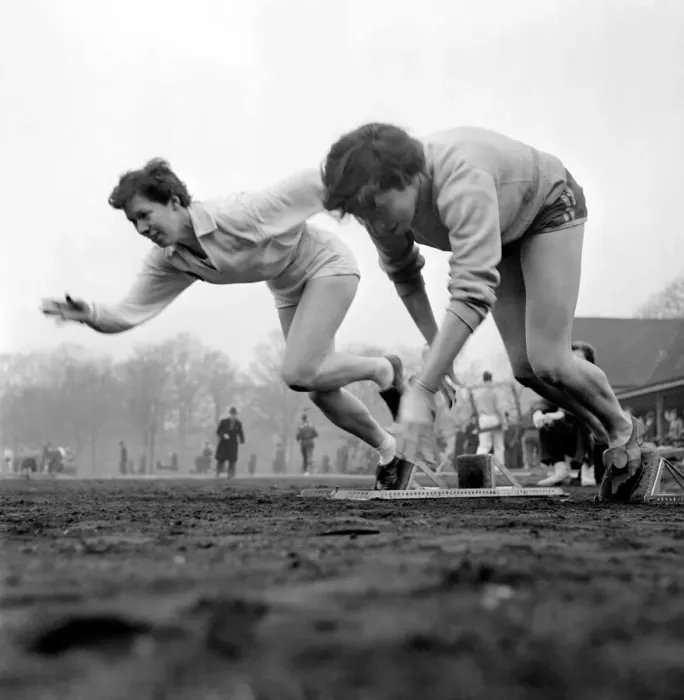 Framed Print : Sport: Athletics: Athletic Doreen Samdens. Sprinter in training. August 1953 D5186 Framed Print : Sport: Athletics: Athletic Doreen Samdens. Sprinter in training. August 1953 D5186