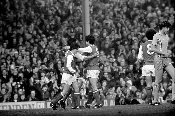 Sport: Football: Arsenal v. Coventry. Action from the match. February 1981 81-00513-044