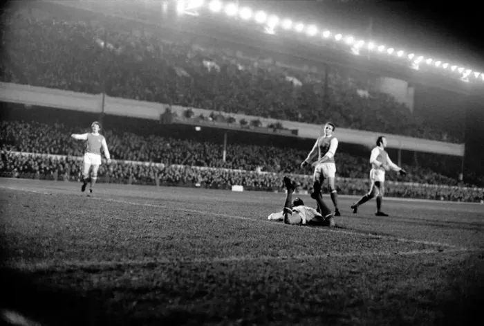 Framed Print : Sport: Football: Arsenal v. Sporting Lisbon Inter City Fairs Cup. Action from the match Framed Print : Sport: Football: Arsenal v. Sporting Lisbon Inter City Fairs Cup. Action from the match