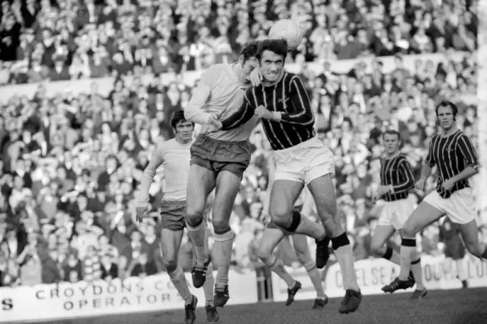 Framed Print : Sport: Football: Crystal Palace v. Arsenal. Queen of Crystal Palace beats Niell of Framed Print : Sport: Football: Crystal Palace v. Arsenal. Queen of Crystal Palace beats Niell of