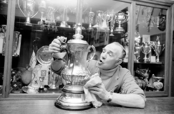 Framed Print : Sport  /  football  /  F. A. Cup  /  Trophy. F. A. Cup gets final polish. January 1971 71-00163