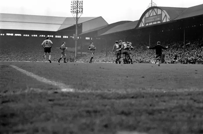 Framed Print : Sport: Football: Liverpool v. Southampton. Action from the match. October 1969 Z10377-018 Framed Print : Sport: Football: Liverpool v. Southampton. Action from the match. October 1969 Z10377-018