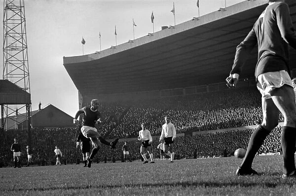 Sport: Football: Manchester United v. Stoke City. With Denis Law standing on the line