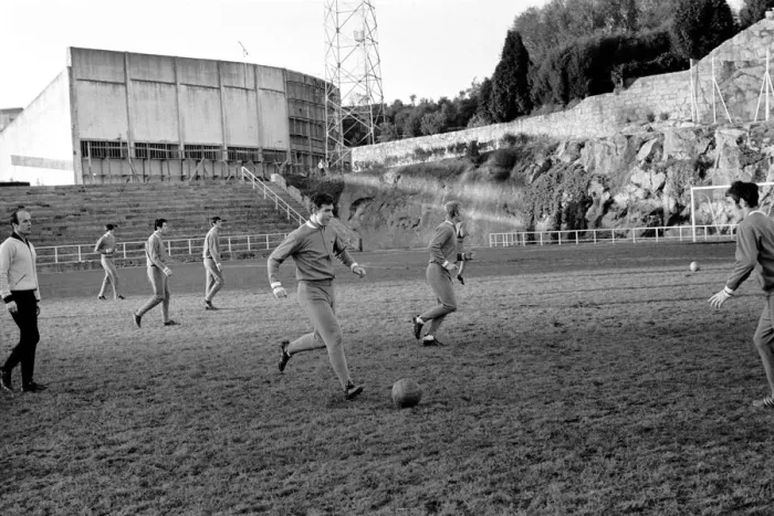 Framed Print : Sport Football: Newcastle United training in Portugal before their Fairs Cup European Framed Print : Sport Football: Newcastle United training in Portugal before their Fairs Cup European