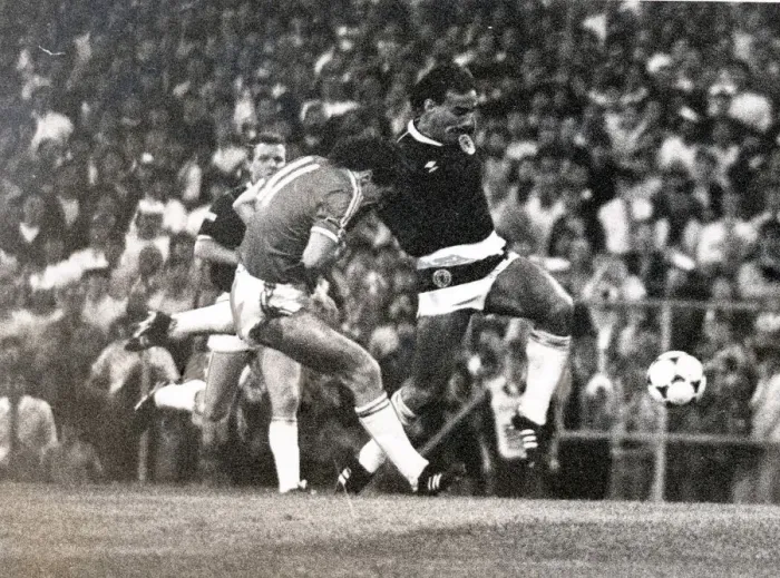 Framed Print : Sport - Football - Wales v Scotland - World Cup Qualifying match - 10th September 1985