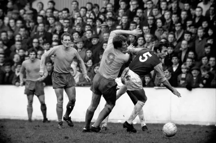 Framed Print : Sport: Football: West Ham 0. v. Everton 1. Royle (left) and Stepheson (No Framed Print : Sport: Football: West Ham 0. v. Everton 1. Royle (left) and Stepheson (No