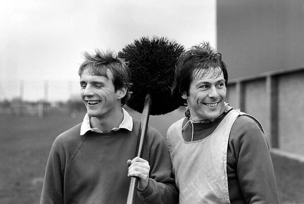 Sport: Football: West Ham Training. Paul Goddard and Stuart Pearson also get the brush