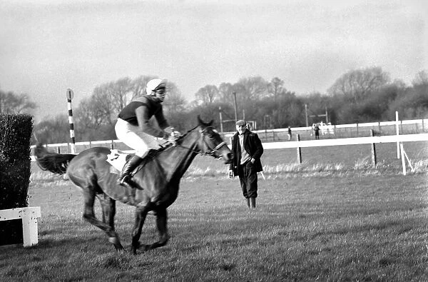 Sport: Horseracing. Racing at Windsor 'Even Up'. January 1975 75-00284-002