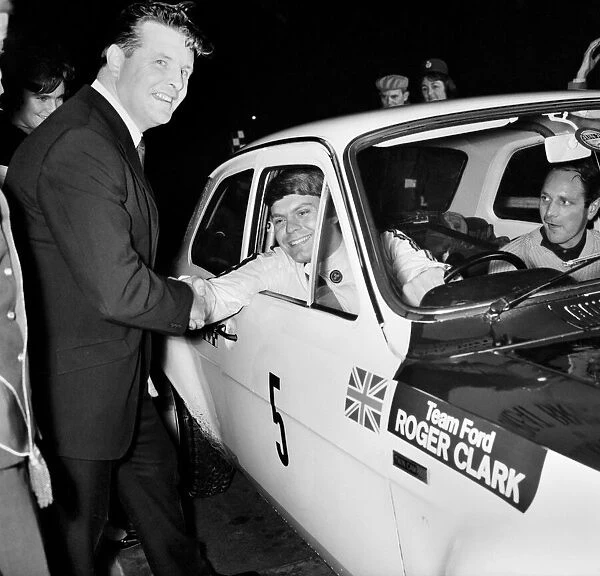 Sport - Motor. Rally racing. Sgt Wally Eastern, winner of the Daily Mirror Rally contest