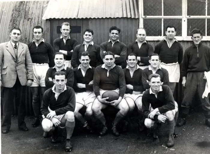 Framed Print : Sport - Rugby - League - The Cardiff Rugby League team - 27th November 1951 - Western Framed Print : Sport - Rugby - League - The Cardiff Rugby League team - 27th November 1951 - Western
