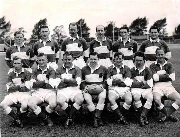 Framed Print : Sport - Rugby - League - The Cardiff Rugby League team - Front row - R. Pugh, W. Gore, L