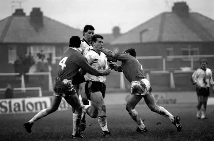 Framed Print : Sport Rugby League Widnes v Bradford. The final score was 30 - 6. November 1985 Framed Print : Sport Rugby League Widnes v Bradford. The final score was 30 - 6. November 1985