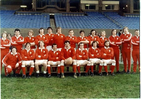 Sport - Rugby - Wales - 1976 - Back Row - Left to Right - John Bevan, Mike Knill