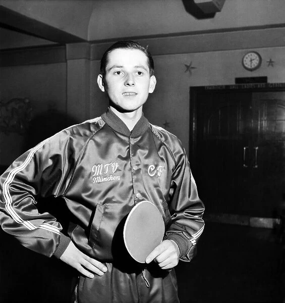 Sport Table Tennis: Conrad Freundorfer, German boy entering in the English Table Tennis