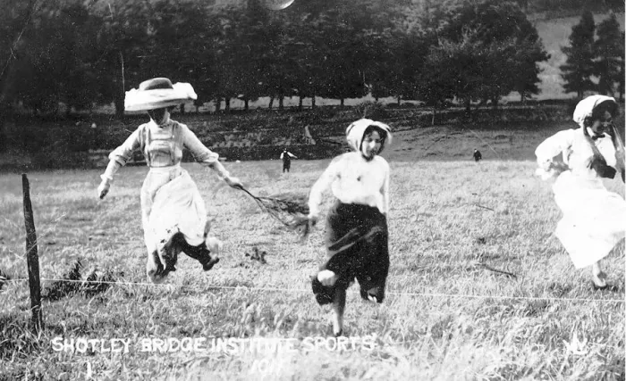 Framed Print : A sports day at Shotley Bridge, Co Durham when ladies showed and ankle Framed Print : A sports day at Shotley Bridge, Co Durham when ladies showed and ankle