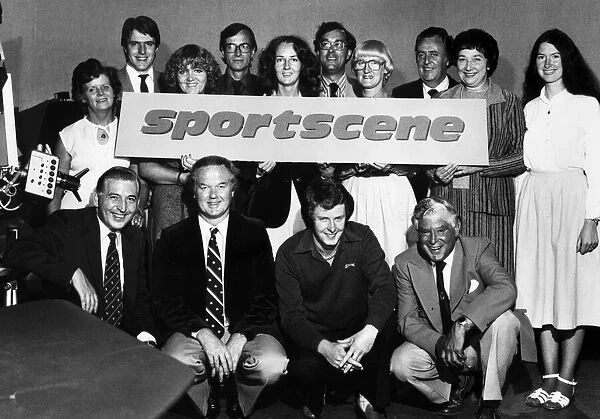 The Sportscene Team. back row l-r Jean Addie, Allan Pender, Liz Lowson