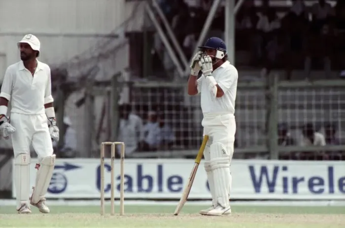 Framed Print : Spt. Cricket. England in Guyana. April 1990 90-2287-007