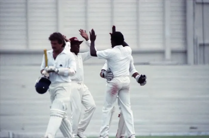 Framed Print : Spt. Cricket. England in Guyana. April 1990 90-2287-026 Local Caption Robin Smith