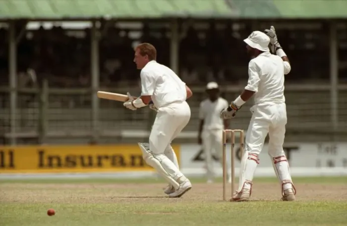 Framed Print : Spt. Cricket. England in Guyana. April 1990 90-2287-032