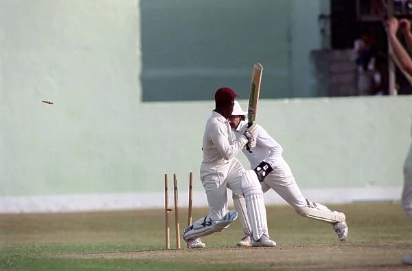 Spt. Cricket. West Indies v. England. April 1990 90-2282-026 Antigua commencing
