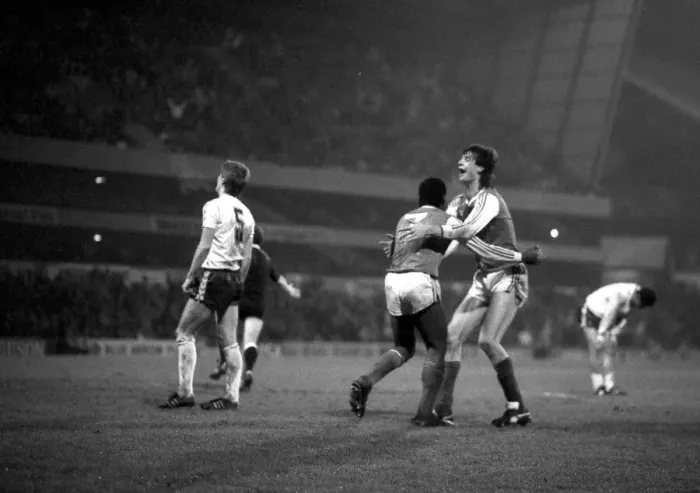 Framed Print : Spurs v Arsenal Littlewoods Cup Semi-Final 04 / 03 / 1987 March 1987 Framed Print : Spurs v Arsenal Littlewoods Cup Semi-Final 04 / 03 / 1987 March 1987