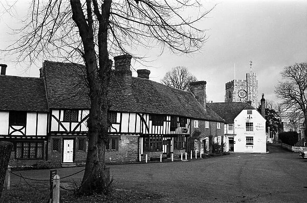 The Square in Chilham, Kent. 12th December 1961