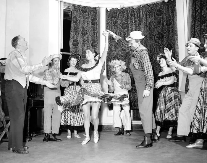 Framed Print : Square dancing November 1951