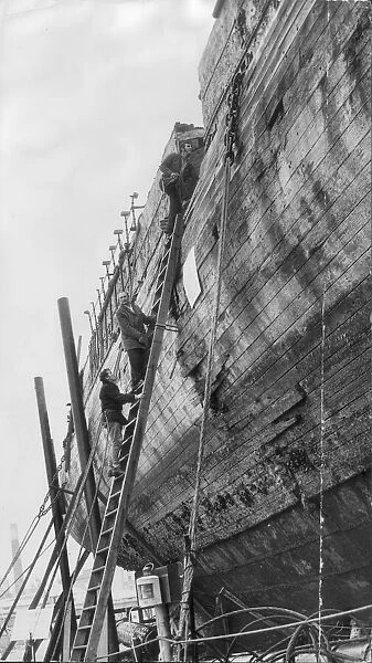 The SS Great Britain finally at rest in the dry dock, 20th July 1970
